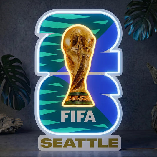 Seattle 2026 FIFA Weltmeisterschaft Neonschild