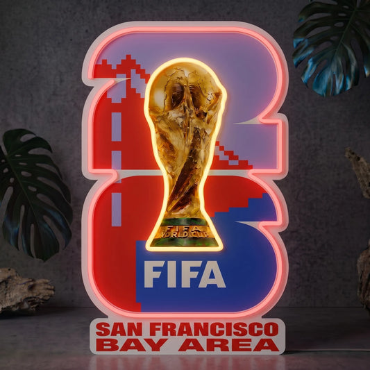 San Francisco Bay FIFA WM 2026 Leuchtreklame