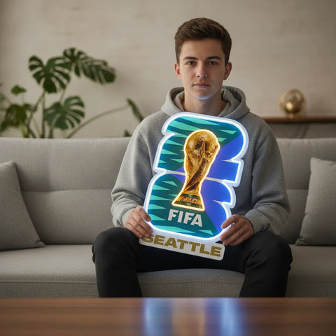 Seattle 2026 FIFA World Cup Neon Sign