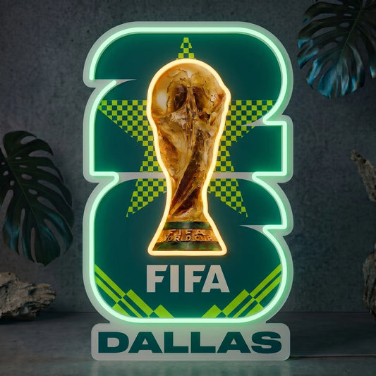 Dallas 2026 FIFA Weltmeisterschaft Neonschild