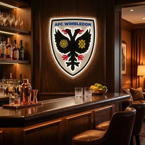 AFC Wimbledon Wappen Neonreklame