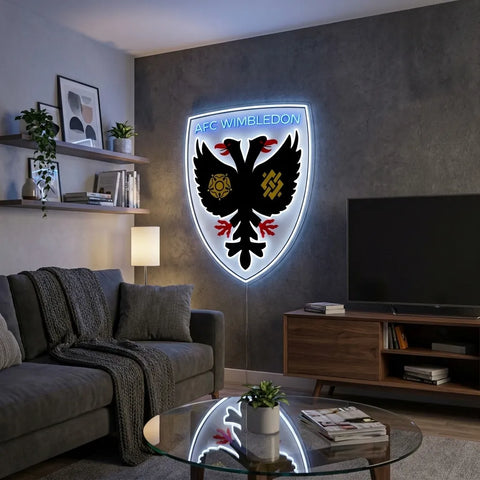 AFC Wimbledon Crests Neon Sign
