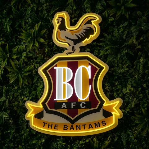 Bradford City Crest Neon Sign