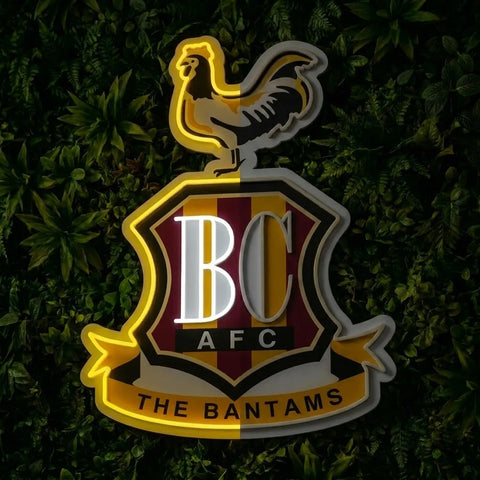 Bradford City Crest Neon Sign