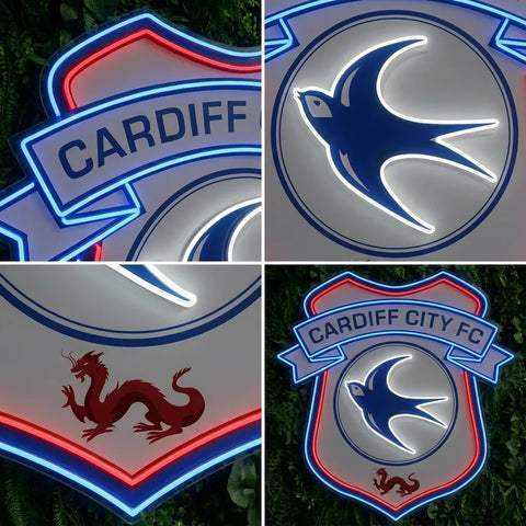 Cardiff City Crest Neon Sign