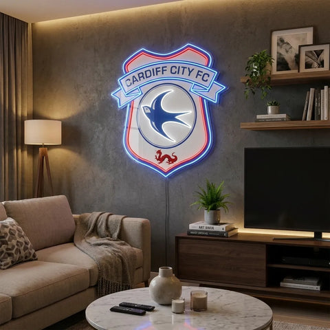 Cardiff City Crest Neon Sign