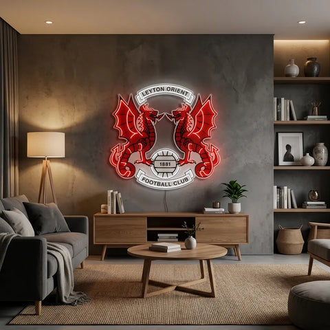 Leyton Orient Crest Neon Sign