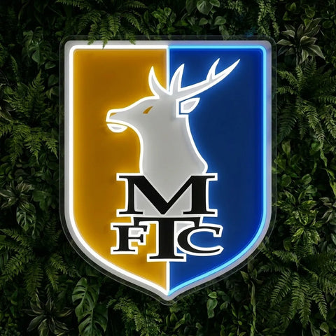 Mansfield Town Crest Neon Sign