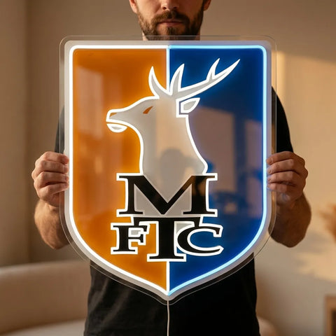 Mansfield Town Crest Neon Sign