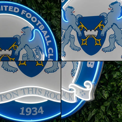 Peterborough United Crest Neon Sign
