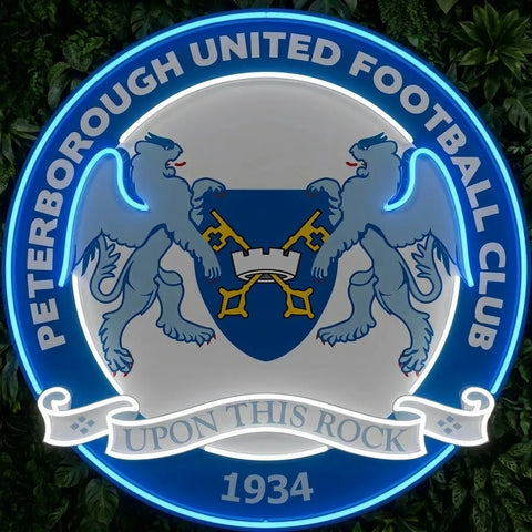 Peterborough United Crest Neon Sign