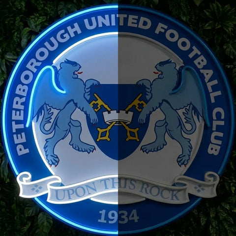 Peterborough United Crest Neon Sign
