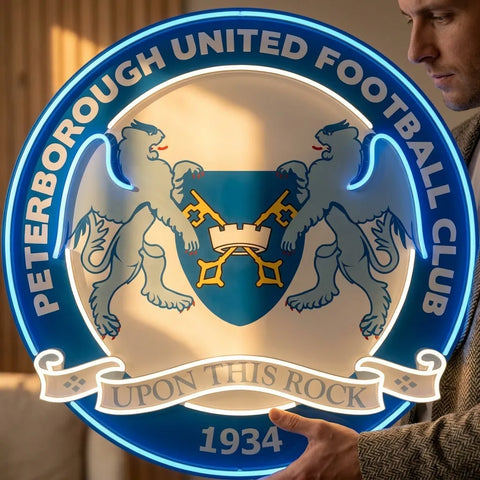 Peterborough United Crest Neon Sign