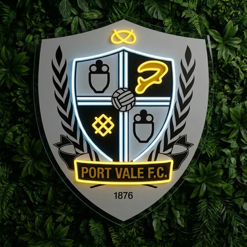 Port Vale FC Wappen Neonschild