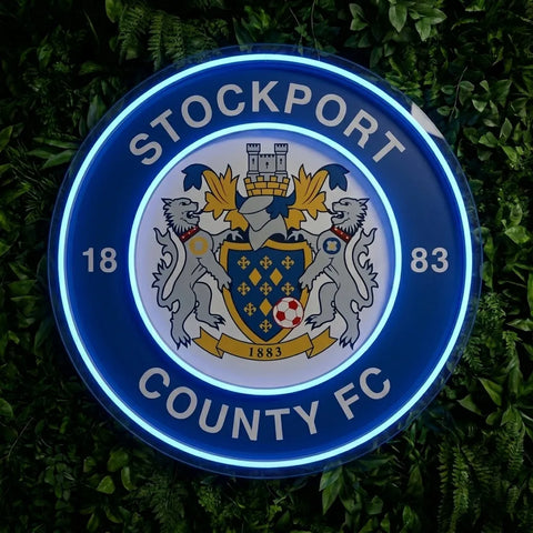 Stockport County FC Wappen Neonreklame