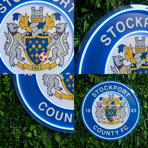 Stockport County FC Wappen Neonreklame