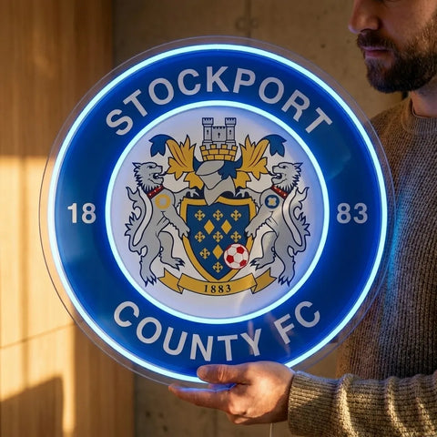 Stockport County FC Wappen Neonreklame