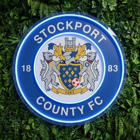 Stockport County FC Wappen Neonreklame