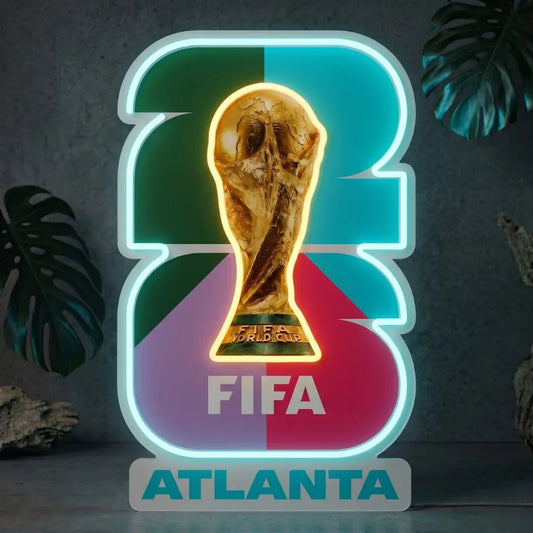 Atlanta 2026 FIFA Weltmeisterschaft Neonschild