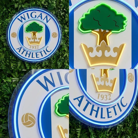 Wigan Athletic Vereinswappen-Neonschild