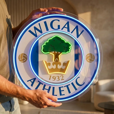 Wigan Athletic Vereinswappen-Neonschild