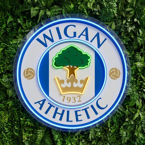 Wigan Athletic Vereinswappen-Neonschild