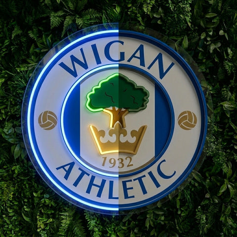 Wigan Athletic Vereinswappen-Neonschild