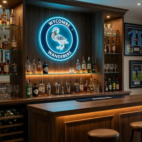 Wycombe Wanderers Crest Neon Sign