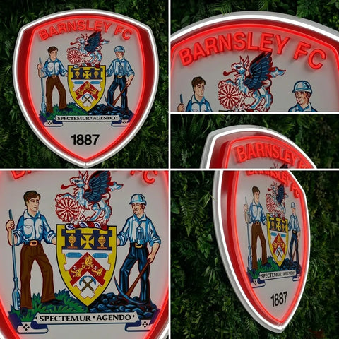Barnsley FC Crests Neon Sign