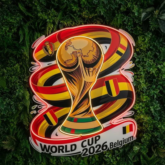 Neon-Schild der belgischen Nationalmannschaft