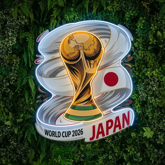 Neon-Schild der japanischen Nationalmannschaft
